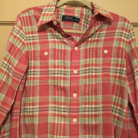 Ralph Lauren 209596689001 Plaid-Multi Soft Cotton Button-Down Shirt - Picture 3 of 6